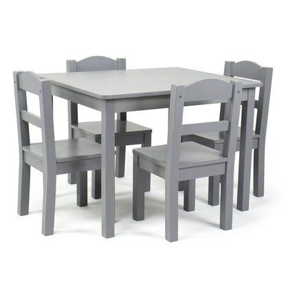 Humble Crew Kids Wood Table & 4 Chairs Set, Toddler