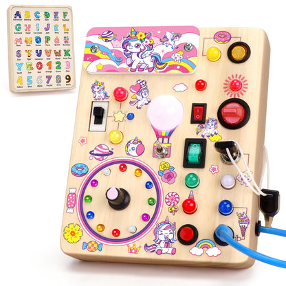 Montessori Busy Board for Toddlers 1-3 Years