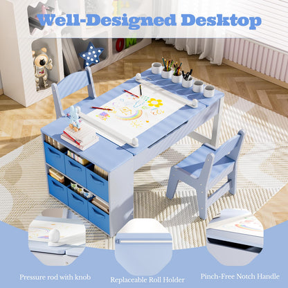 3-in-1 Kids Art Table and Easel Set