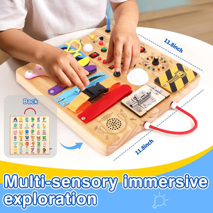 Montessori Busy Board for Toddlers 1-3 Years