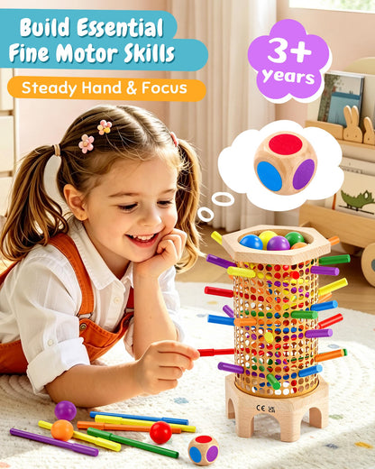 Wooden Stick Tower Montessori Game for Kids