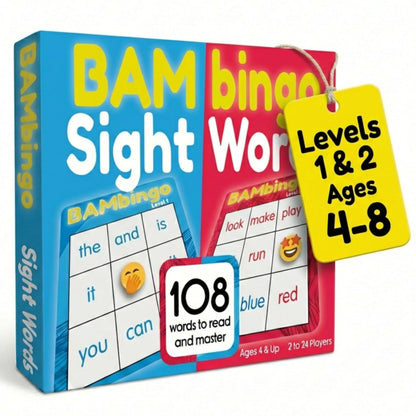 Sight Word Bingo Learning Game for Kids
