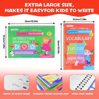 Reusable Grooved Writing Practice Books for Kids