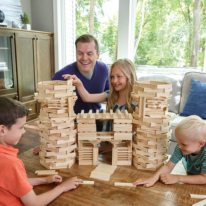 400-Piece Wooden Building Planks Set