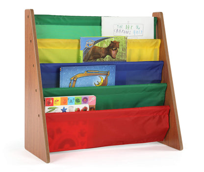 4-Tier Kids Sling Bookshelf Organizer