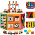 WOODMAM Wooden Activity Cube Toy