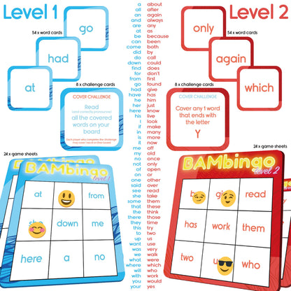 Sight Word Bingo Learning Game for Kids