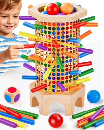 Wooden Stick Tower Montessori Game for Kids