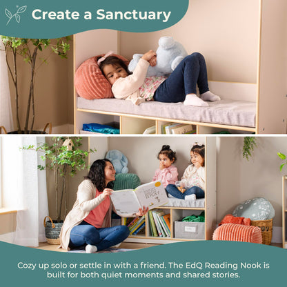 Kids Reading Nook Wooden Bookshelf with Storage