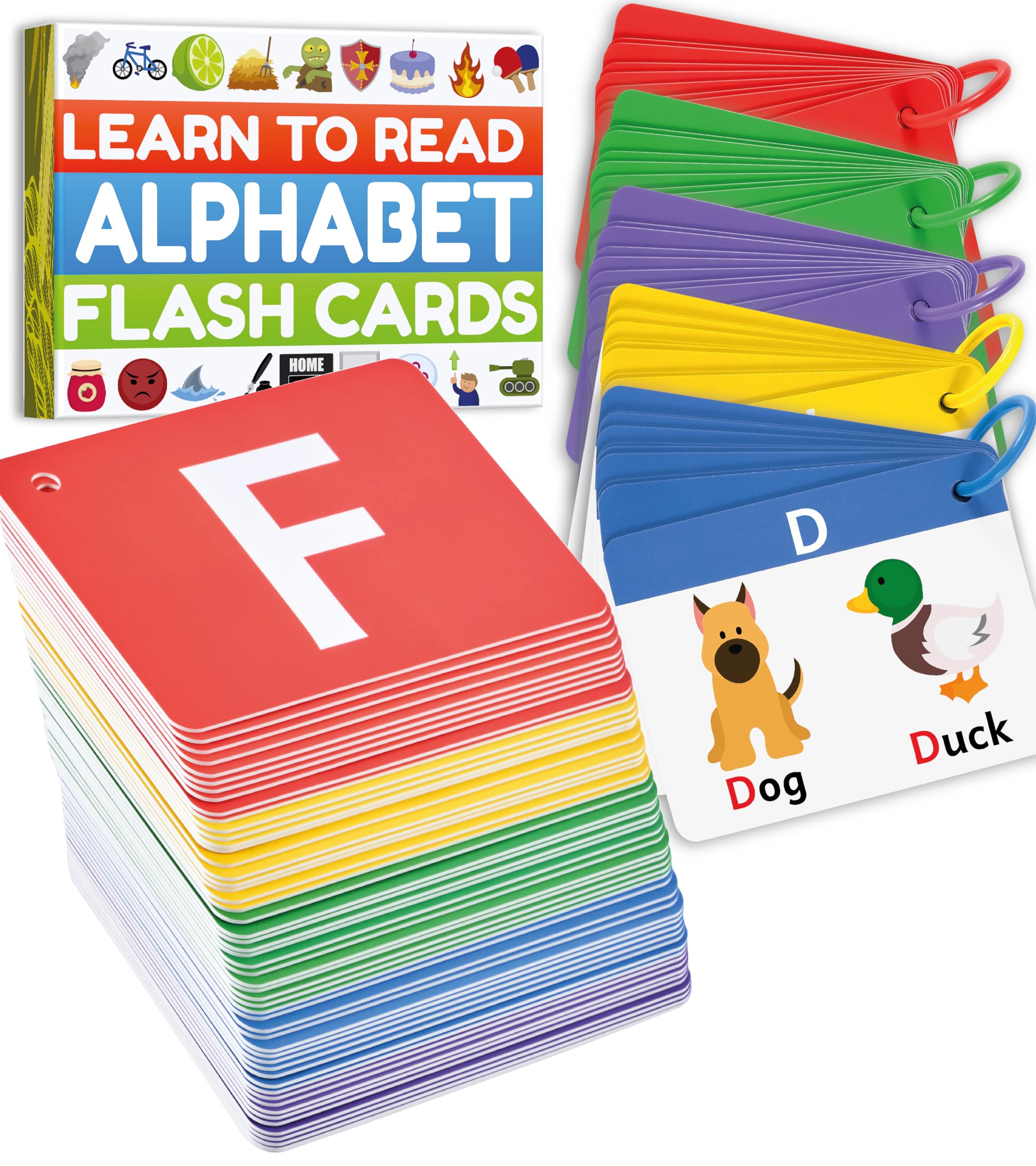 ABC Alphabet Flash Cards for Kids Ages 3-6