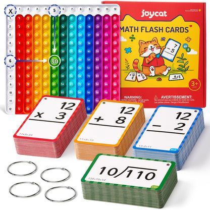 Math Flash Cards with Fidget Learning Chart