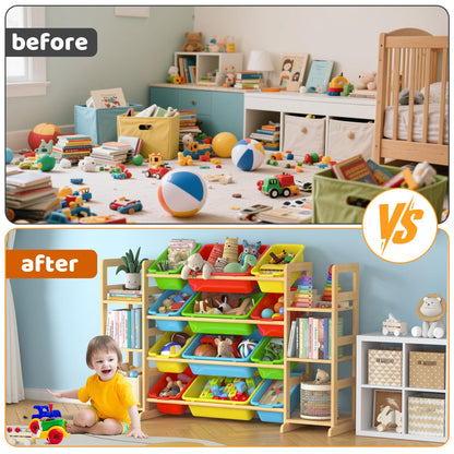 Large Kids Toy Storage Organizer with Shelves & Bins