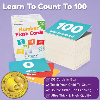 Number Flash Cards for Toddlers 1-100