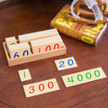 Montessori Wooden Decimal Number Cards Set