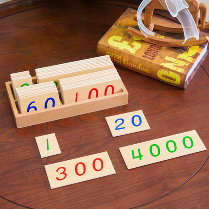 Montessori Wooden Decimal Number Cards Set