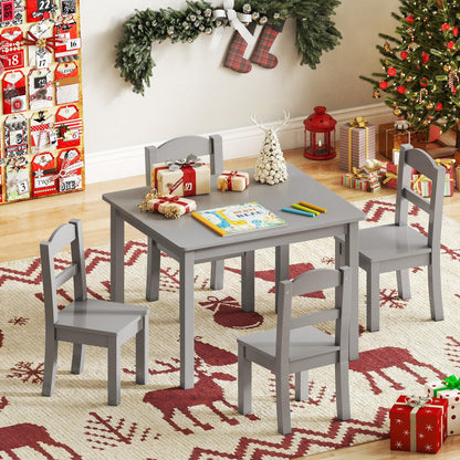 Wooden Kids Table and Chairs Set for Activities