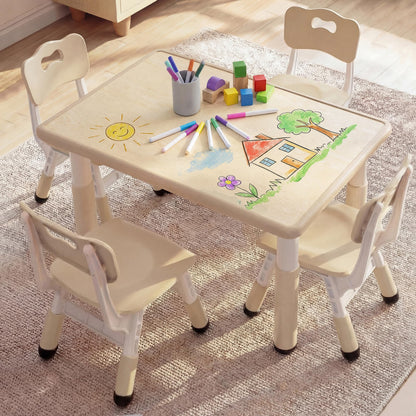 Kinder King Kids Table & 4 Chairs Set