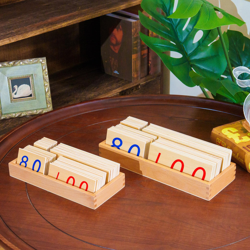 Montessori Wooden Decimal Number Cards Set