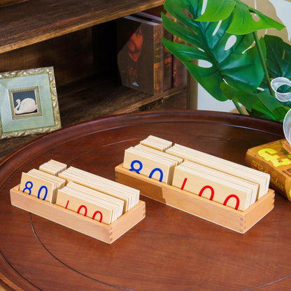 Montessori Wooden Decimal Number Cards Set