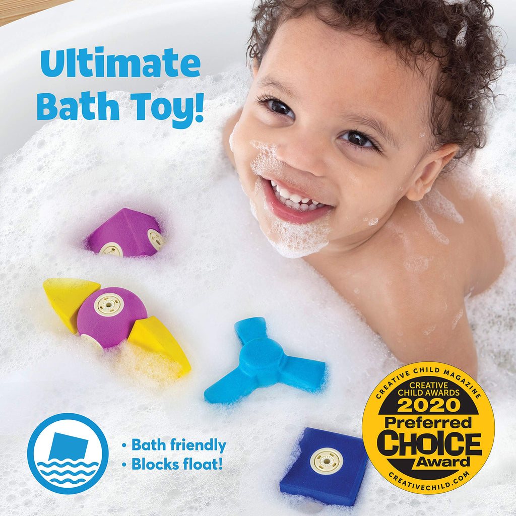 Blockaroo Magnetic Foam Blocks – STEM Preschool Toys for Children, Toddlers, Boys and Girls, The Ultimate Bath Toy – Bath Building Blocks, Engineering Toys for Kids 3-6