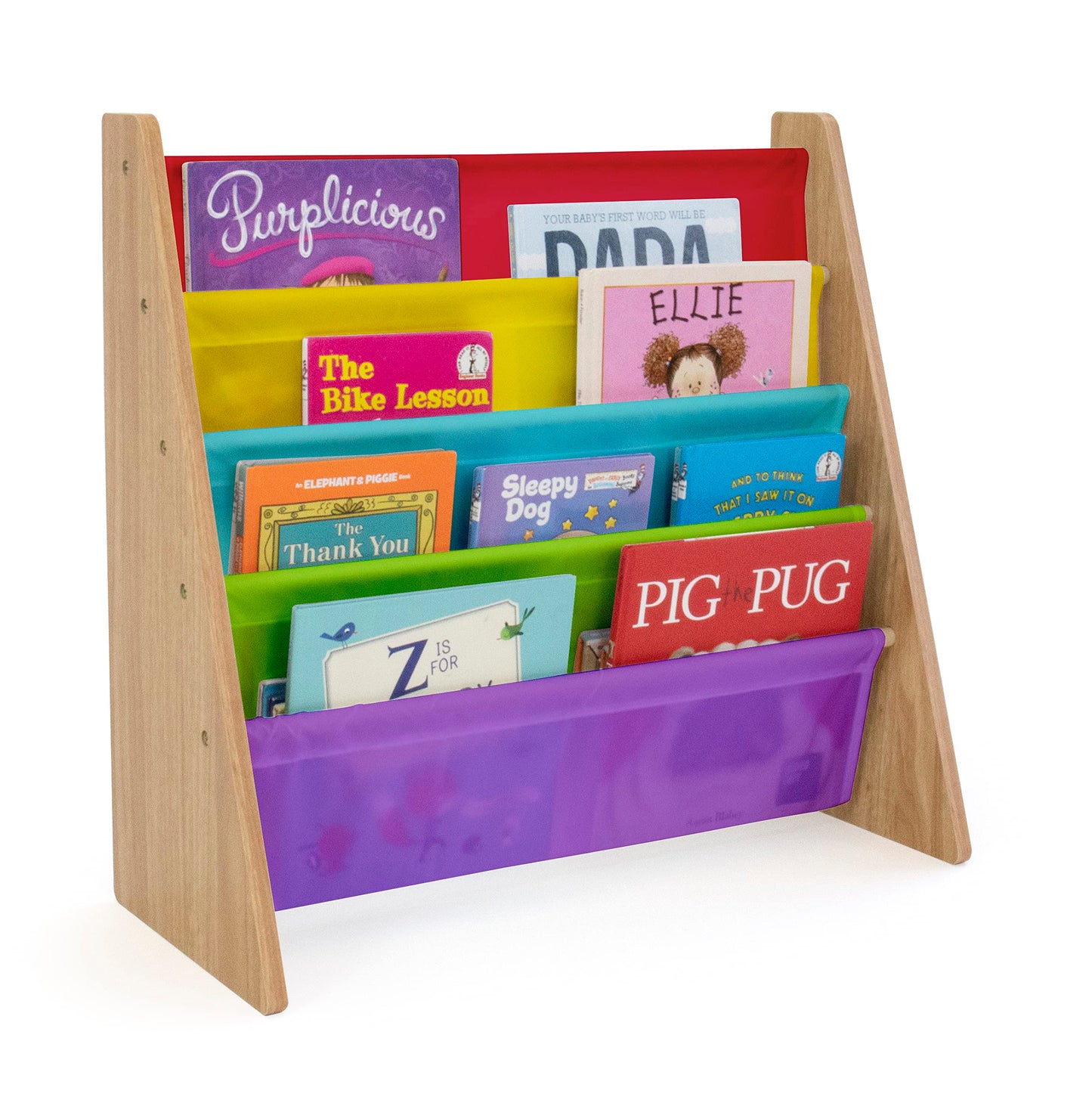 4-Tier Kids Sling Bookshelf Organizer